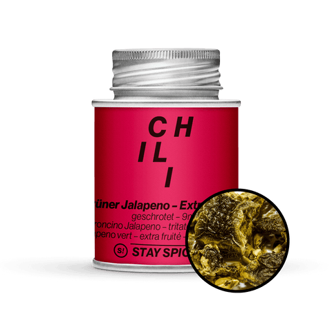 Jalapeno Chili, grün geschrotet 9mm - Extra Fruchtig!
