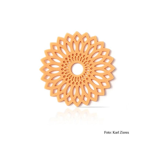 Schokoaufleger "Flower Amber"(Blume), weiß, Dobla, 294 g, 216 St