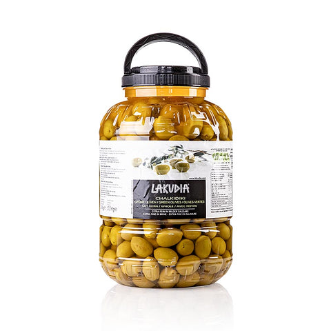 Green olives "Chalkidiki Colossal", with pit, Lakudia, 5.5 kg