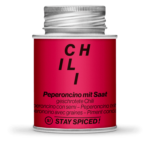 Chili / pepperoncino red, crushed with seeds