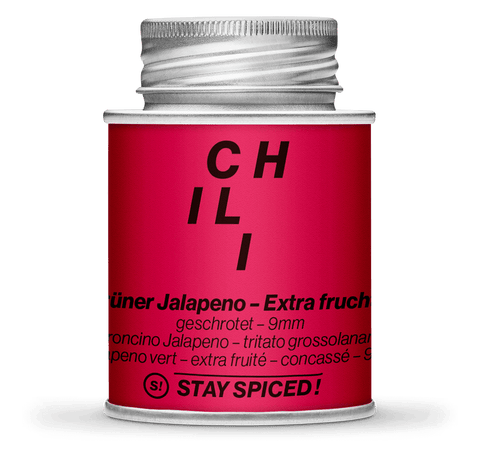 Jalapeno chili, green crushed 9mm - Extra fruity!