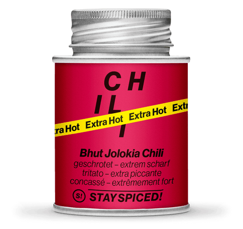 Bhut Jolokia Chili - crushed 1-3 mmBhut Jolokia Chili - crushed 1-3 mm, extra hot