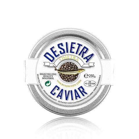 Desietra Osietra Kaviar (Acipenser gueldenstaedtii), Aquakultur Deutschland, 250 g