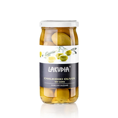 Green olives "Chalkidiki", with pit, Lakudia, 355 g
