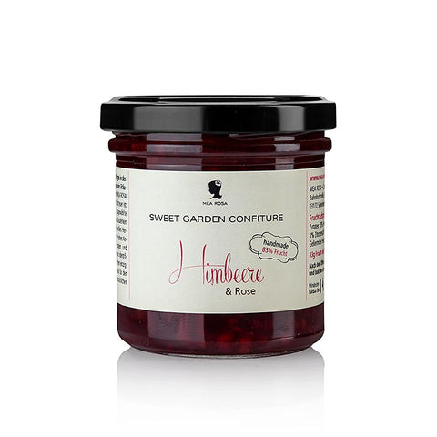 Sweet Garden Confiture - Himbeer & Rosen Fruchtaufstrich, Mea Rosa, 180 g