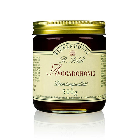 Avocado honey, Mexico, dark, liquid, light plum flavor, 500 g