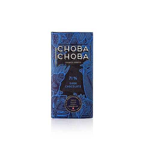 Gebinde-12-Dark Chocolate 71%, Bitter Schokoladen Tafel, Choba Choba, BIO, 91 g