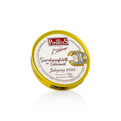 Sardinenfilets Jahrgang 2025, in Olivenöl, Los Peperetes, 120 g