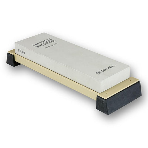 Chroma ST-240 whetstone, 240 grit, with holder, 210x75x23mm, 1 piece