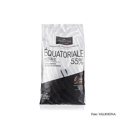 Valrhona Equatoriale Noire, dunkle Couverture, Callets, 55% Kakao, 3 kg
