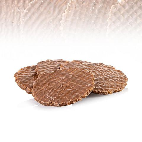 Blattert Mühle Dinkelwaffeln mit Mandelsplittern in Vollmilchschokolade, 150 g