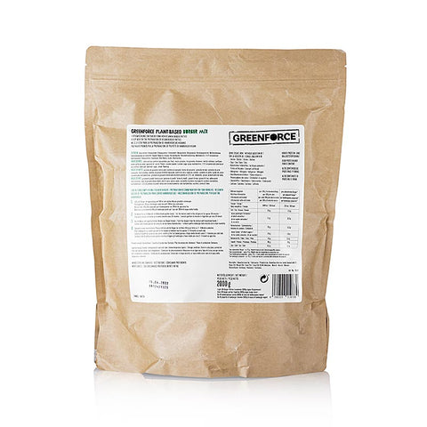 Greenforce Fertigmix für vegane Burger Patties, aus Erbsenprotein, 2 kg