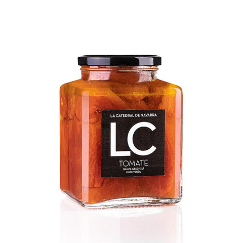 Pack of 6 whole peeled tomatoes in olive oil, LC, 975 g