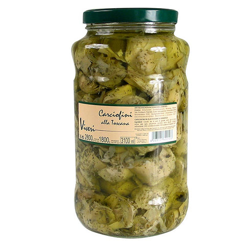 Pickled artichokes, quartered - alla Toscana, with herbs, 2.8 kg