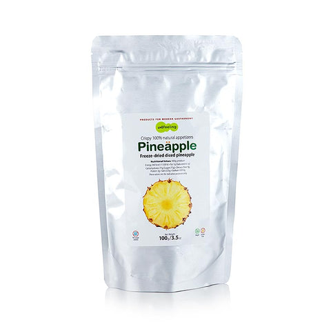 TÖUFOOD LYOFËELING PINEÄPPLE, gefriergetrocknete Ananas, Würfel, 100 g