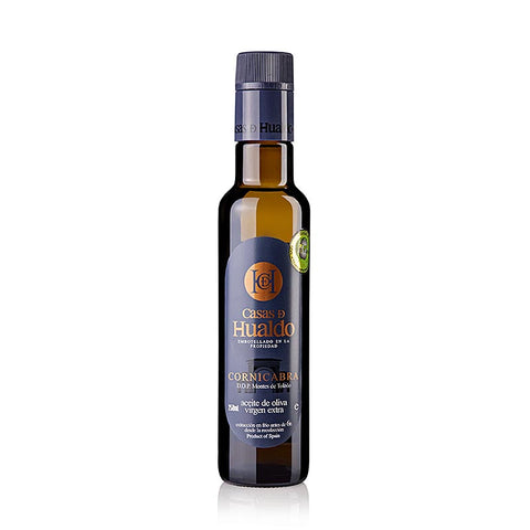 Gebinde-12-Natives Olivenöl Extra Casas D Hualdo, 100% CORNICABRA, Spanien, 250 ml
