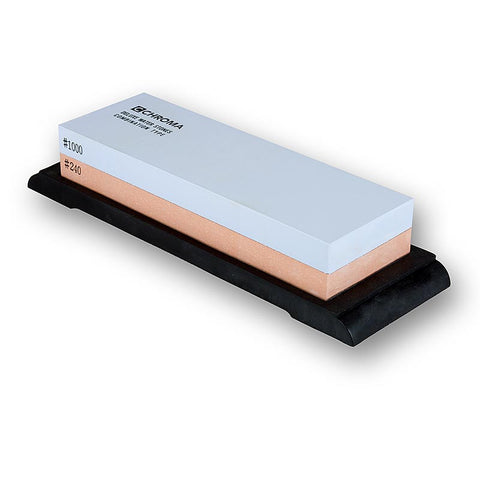 Chroma ST-1800 L whetstone, 1000/240 grit, with holder, 180x63x28mm, 1 piece