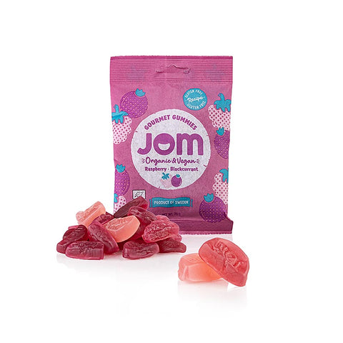 JOM - Raspberry &amp; Black Currant Gummy Candy, vegan, organic, 70 g