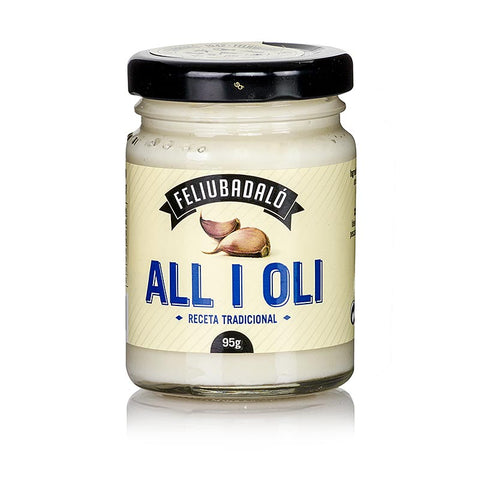 Allioli - garlic cream, with vegetable oil, Feliubadalo, 95 g
