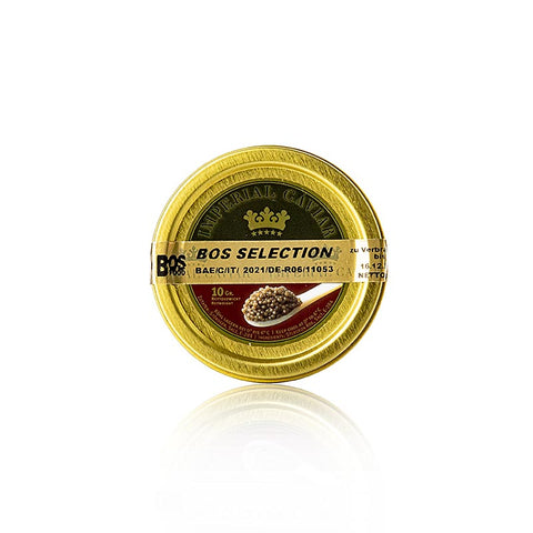 BOS FOOD Premium Selection Kaviar vom sibirischen Stör (Acipenser baerii), Aquakultur China, 10 g