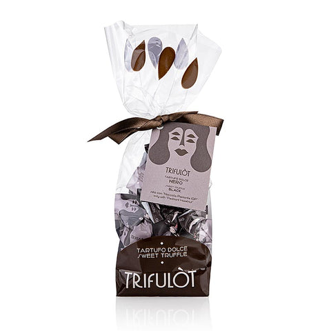 Gebinde-8-Mini Trüffelpralinen "trifulòt", dunkle Schokolade, ca. 7 g, Tartuflanghe, 180 g