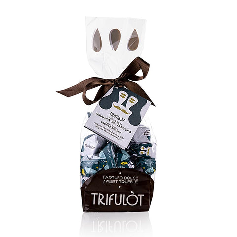 Gebinde-8-Mini Trüffelpralinen "trifulòt", Dulcis Tuber, Sommertrüffeln (teal), ca. 7 g, Tartuflanghe, 180 g