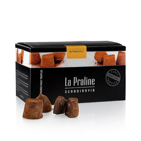 Gebinde-10-La Praline Fancy Truffles, Schokoladentrüffel mit Butterscotch, Schweden, 200 g