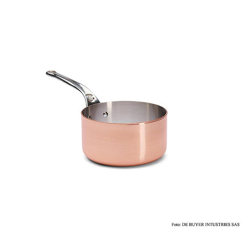 Inocuivre Stiel Kasserolle, Kupfer, gerade, ø 18cm, de Buyer (6406.18), 1 St