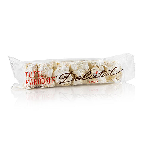 Torrone Riegel - mit Mandel, hart, Dolcital (Tuttemandorle), 170 g