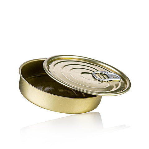 Gebinde-50-Dose mit Deckel zum Füllen, rund, ø127x30mm, 280ml, Alu, säurebeständig, 1 St