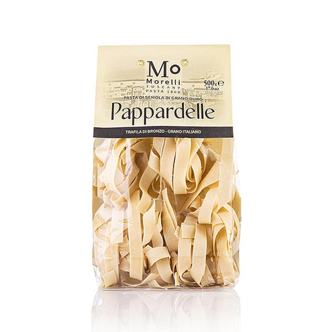 Gebinde-6-Nudeln Pappardelle (aus Hartweizengrieß), Morelli 1860, 500 g