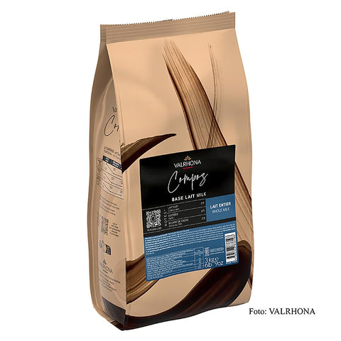Gebinde-3-Valrhona Compoz Schokoladen - Vollmilchbasis, Callets, 3 kg