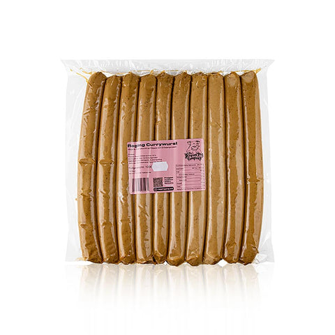 Gebinde-14-The Raging Pig Company - Currywurst (vegan), 1,2 kg, 10 St